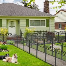 Unho 5x Metal Garden Fence Panels 60x110cm