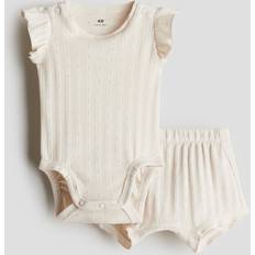Beige Övriga sets H&M 2-Delat Set Bomull - Ljusbeige
