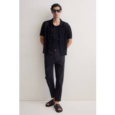 H&M Croppad Bomullsbyxa Regular Fit - Marinblå