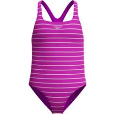 Speedo Baddräkter Speedo Girls Printed Medalist Swimsuit - Pink