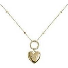 Gold Plated Hanging Heart Pendant Necklace