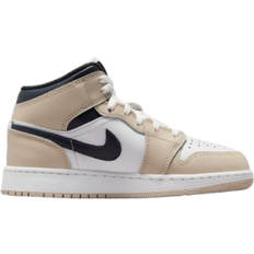 Nike air jordan 1 mid 40 Nike Air Jordan 1 Mid GS - Summit White/Rattan/Off Noir