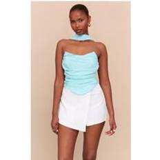 PrettyLittleThing Mint Scarf Detail Corset - Green