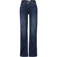Cecil Wide Leg Jeans - Dark Blue Wash