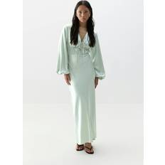 Gina Tricot Satin Midaxi Dress Satinkjoler - Lysegrøn