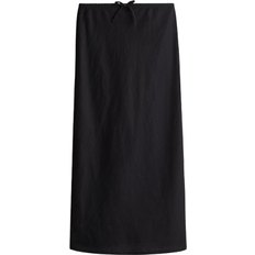 Cotton Skirts Children's Clothing H&M Girls Black Linen Blend Skirt - Black