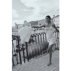 Beige Dresses H&M Draped Linen Blend Dress - Beige