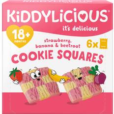 Fruit Biscuits Kiddylicious Strawberry Banana & Beetroot Cookie Squares 144g 6pcs 1pack