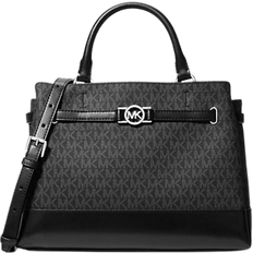 Michael Kors Reed Large Signature Logo Satchel - Black