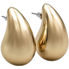 Tear Drop Mini Statement Earrings - Gold