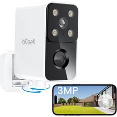2K Security Camera Outdoor Wireless with Pan Rotating