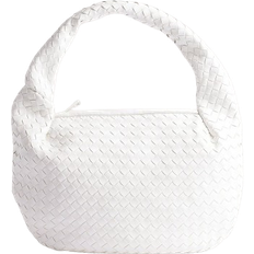 NA-KD Woven Rounded Shoulder Bag - White