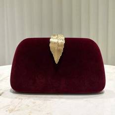 Red clutch bag Shein Vintage Velvet Clutch Bag - Wine Red