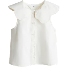 H&M Collared Cotton Blouse - White