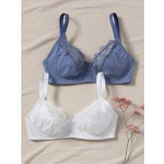 Vertbaudet Pack of 2 Bras in Organic Cotton & Lace, for Maternity white