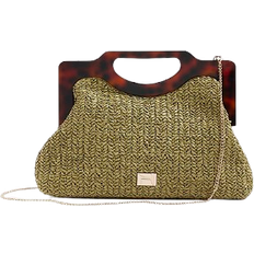 Raffia Clutches River Island Raffia Top Handle Clutch Bag - Green