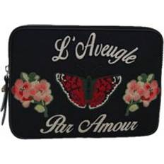 Gucci Clutches Gucci Preloved Embroidered Butterfly Clutch - Black