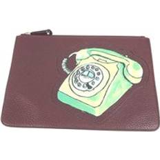 Unisex Kuvertväskor Fendi Preloved Vintage Phone Leather Clutch Unisex - Brown
