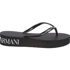 Emporio Armani Women Slippers & Sandals Emporio Armani Rubber Flip-Flops With Logo And Platform