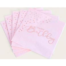 Rose Gold Paper Napkins Shein Rose Gold Happy Birthday Disposable Napkins 13 Inches 25pcs