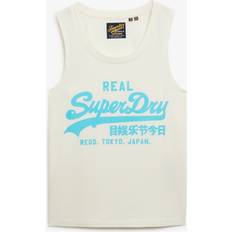 Superdry Linnen Superdry Vintage Logo Neon Scoop Neck Tank