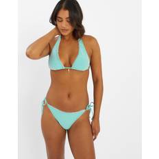 Bikini Tops Accessorize Stripe Triangle Bikini Top - Green