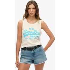 Superdry Linnen Superdry Vintage Logo Neon Scoop Neck Tank