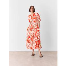 Whistles Bloom Floral Midi Dress - Red