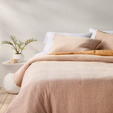Casaluna Textured Chambray Duvet Cover Brown (279.4x243.8cm)