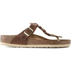 Birkenstock gizeh cognac Birkenstock Gizeh Braided Oiled Leather - Cognac