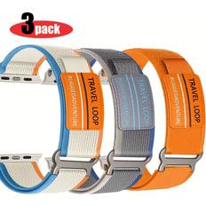 Temu 3pcs Nylon Watch Bands For Iwatch Series 10