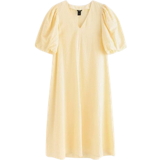 Lindex Seersucker Midi Dress - Light Yellow