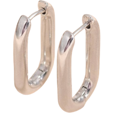 Shein 1 Pair Minimalist Exaggerated Oval Metal Hoop Earrings