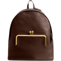 Coach Backpacks Coach Kisslock Frame Backpack - Brass/Dark Brown
