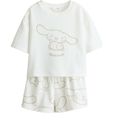 H&M 2-delat Set Med Tröja Och Shorts Med Tryck - Vit/Cinnamoroll