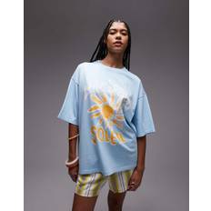 Oversized T-shirt Med Soleil - Lyseblå