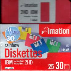 Imation 3 1/2 Inch Bulk Diskettes IBM R Format DS HD Rainbow Box of 30
