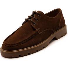 Boat Shoes Off The Hook Harvey Suede Leather Casual Lace-Up Boat Shoes - Brown