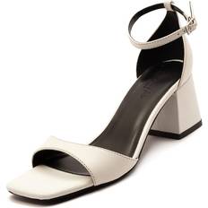 Off The Hook Knightsbridge Low Block Bridal Heeled Sandals - White