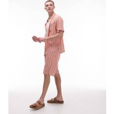Cruz Terrakottafärgade Broderade Avslappnade Shorts Set - Orange