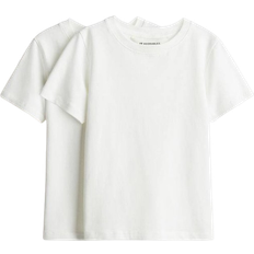 H&M Dreng 2-pak T-shirt I Pimabomuld - Hvid