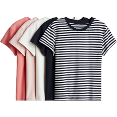 H&M Girls 5-Pack Cotton T-shirts - Blue