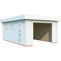 Garagen Palmako Garage Rasmus 420 x 598 x 253 cm Weiss (Gebäudefläche )
