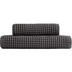 Parachute Turkish Cotton Waffle Hand Towel in Charcoal Guest Towel Gray (76.2x50.8cm)