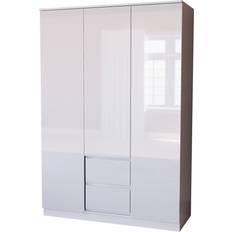 Vida Designs Glinton 3 Door 2 Drawer White Wardrobe 112x170cm