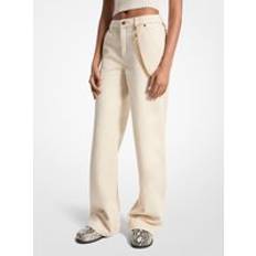 Dam - Natur Jeans Michael Kors MK Relaxed Wide-Leg Jeans - Natural