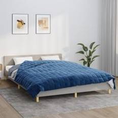 Weight Blankets Berkfield Home Weighted 220x240 cm King 11 kg Fabric Weight blanket Blue