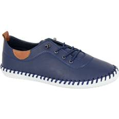 Mod Comfys Leather Trainers - Navy
