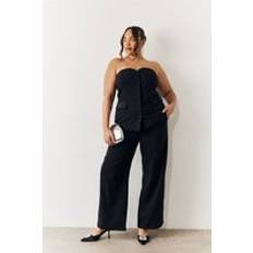 In The Style Tailored Wide Leg Trouser - Black