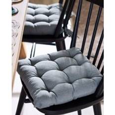Cotton Chair Cushions on sale Dibor Vintage Style Plain Indoor Outdoor Seat Pad 40cm x 40cm Chair Cushions Blue